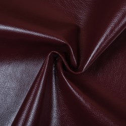Ткань Дерматин (Кожзам) для мебели (Ширина 138см), цвет Бордовый (на отрез) в Кисловодске