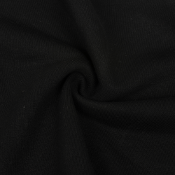 Ткань Футер 3-х нитка, Петля,  Черный   в Кисловодске