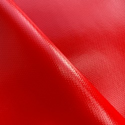 Ткань ПВХ 600 гр/м2 плотная (Ширина 1,5м), цвет Красный (на отрез) в Кисловодске