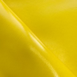 Ткань ПВХ 600 гр/м2 плотная (Ширина 1,5м), цвет Жёлтый (на отрез) в Кисловодске