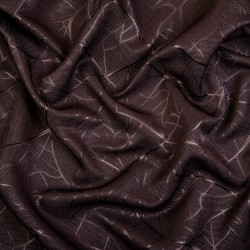 Ткань Блэкаут для штор &quot;Ледовое тиснение цвет Темно-Коричневый&quot; (на отрез)  в Кисловодске