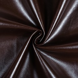 Ткань Дерматин (Кожзам) для мебели (Ширина 138см), цвет Темно-Коричневый (на отрез) в Кисловодске