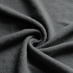 Ткань Флис Односторонний 130 гр/м2, цвет Серый (на отрез)  в Кисловодске