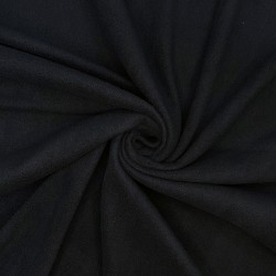 Ткань Флис Односторонний 130 гр/м2 (Ширина 150см), цвет Черный (на отрез) в Кисловодске