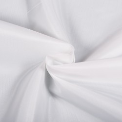 Ткань подкладочная Таффета 190Т (Ширина 150см), цвет Белый (на отрез) в Кисловодске