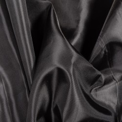 Ткань подкладочная Таффета 190Т (Ширина 150см), цвет Черный (на отрез) в Кисловодске