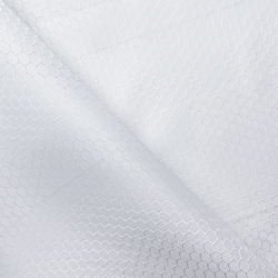 Ткань Oxford 300D PU Рип-Стоп СОТЫ, цвет Белый (на отрез) в Кисловодске