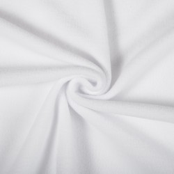 Ткань Флис Односторонний 180 гр/м2 (Ширина 150см), цвет Белый (на отрез) в Кисловодске