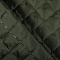Стеганая подкладочная ткань с синтепоном (100гр/м2) (Ширина 150см), цвет Хаки (на отрез) в Кисловодске